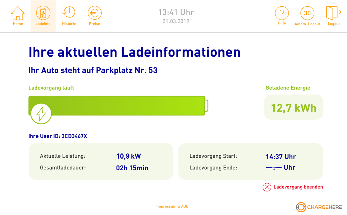 Ladevorgang ChargeControl