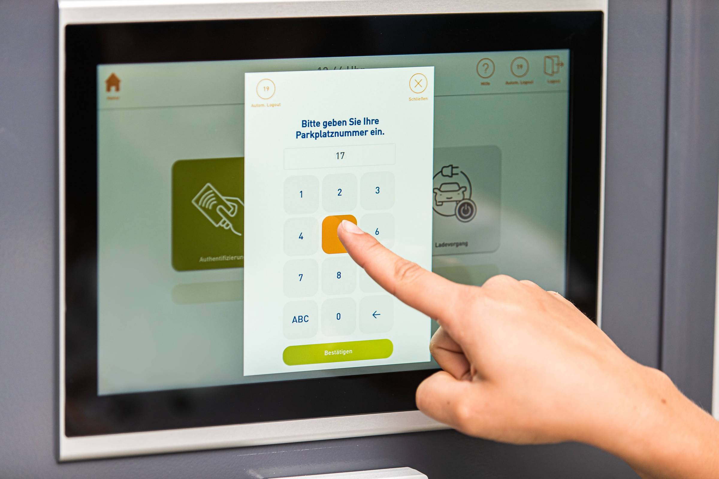 ChargeControll Parkplatznummer