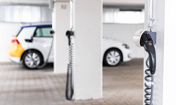 ChargeHere SingleCharger in der Tiefgarage